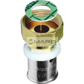 rozdělovač topení Deltatop Přechod lisovací s převlečnou maticí 16 x 2 mm x 1/2", 742150