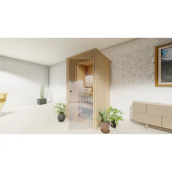 Sauna Top Class Eko domácí sauna na míru severský smrk 120x120 cm