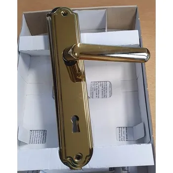 Dveřní kování Dveřní kování GRACIA klíč r. 90 Ti zlatá klika-klika ROSTEX výprodej