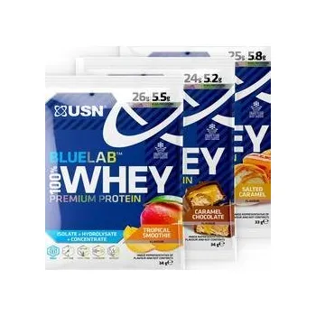 Protein USN BLUELAB 100% WHEY PREMIUM PROTEIN 34g čokoláda s karamelem