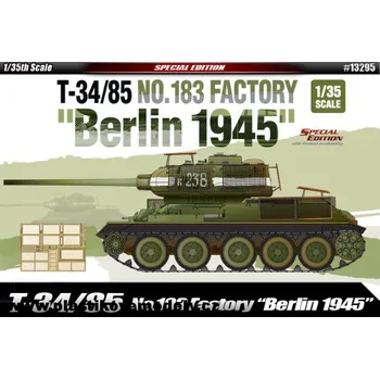 Plastikový model T-34/85 No.183 Factory Berlin 1945 (Academy 1:35)