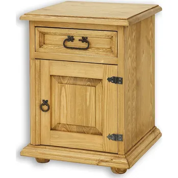 Noční stolek Drewmax Voskovaný borovicový noční stolek SN701 pacyg