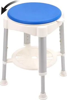 Koupelnové sedátko Wellys Rotační sprchová stolička bílá/modrá