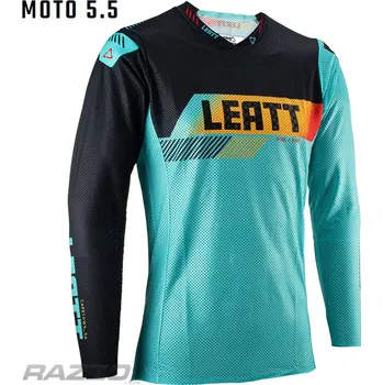 cyklistický dres Pánský MX dres LEATT Moto 5.5 UltraWeld Jersey Fuel 2023 L