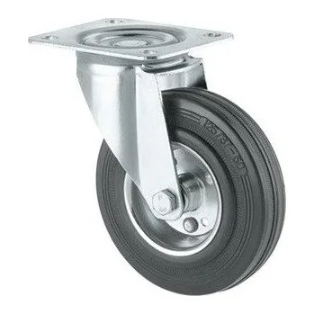 Pojezdové kolečko Kolečko průmyslové gumové otočné 80mm plotýnka