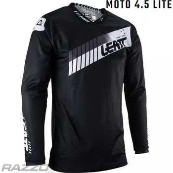 cyklistický dres Pánský MX dres LEATT Moto 4.5 Lite Jersey Black 2023 XXXL
