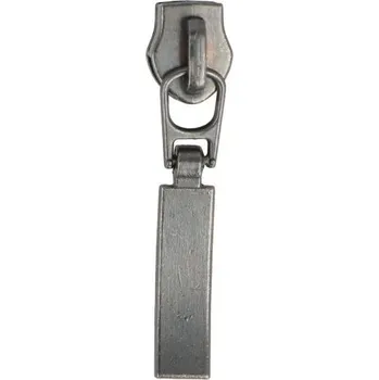 Zip Jezdec ke spirálovým zipům No 5 bez aretace stříbrný NDJ, barva Nikl tmavý