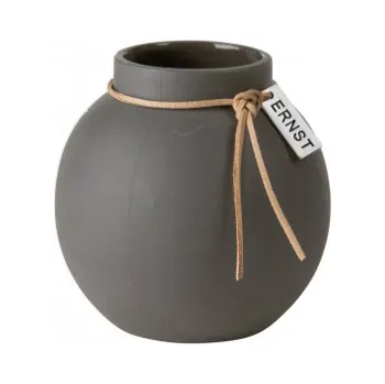 Váza Keramická váza Ernst Dark Grey 10 cm