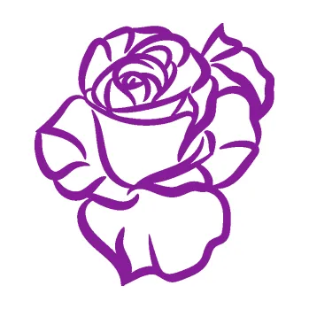 Samolepící dekorace Růže 006 levá (14 - fialová) SAMOLEPKA NA AUTO, NÁLEPKA, FÓLIE, POLEP, TUNING, VLASTNÍ TEXT, TISK, AUTOSAMOLEPKY.cz, POLEPY, OBRÁZEK, LOGO, 3D STICKERS