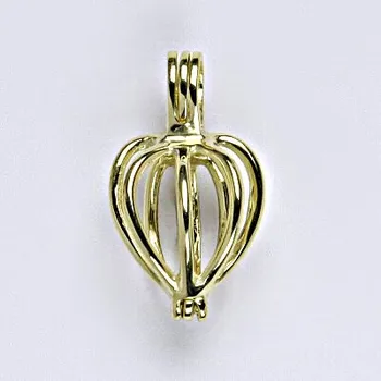 Přívěsek Stříbrný přívěsek klícka přání - P957 pozlaceno 24 ct (Stříbrná klícka na perlu či kamínek pozlacená)