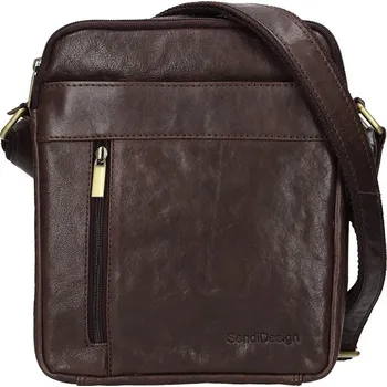 Pánská aktovka Panská kožená taška přes rameno SendiDesign Kolin - hnědá