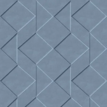 Tapeta Vliesová modrá geometrická 3D tapeta na zeď M41401, Loft, Ugépa