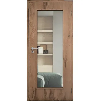 Interiérové dveře SAPELI ELEGANT KOMFORT M40 - DÝHA - OTOČNÉ DVEŘE VČ. ZÁRUBNĚ - Dub trámový Průchozí šířka (cm): 90, Průchozí výška (cm): 197