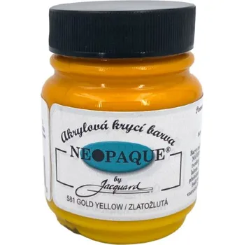Vodová barva Jacquard Nemetalická krycí barva Neopaque 581 zlatožlutá