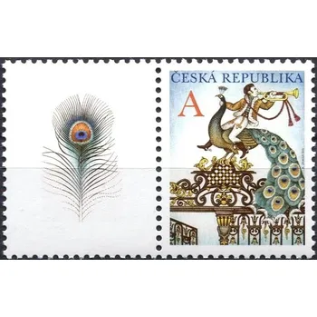 Poštovní známka Česká pošta (2011) č. 702 ** KL - Česká republika - Brána s pávem "A"