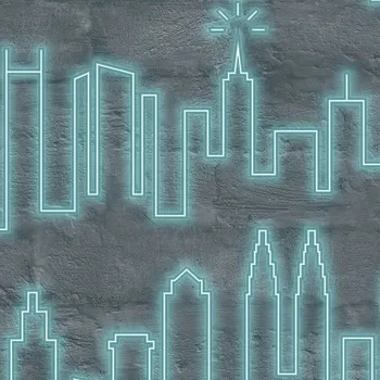 Tapeta Vliesová neonová tapeta na zeď - New York - M53104, Loft, Ugépa