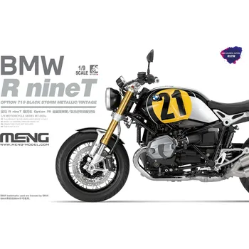 Plastikový model Meng 1/9 BMW R nineT Option 719 Black Storm Metallic/Vintage (Pre-colored Edition)