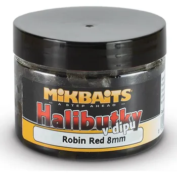 Nástraha MIKBAITS Halibutky v dipu 150ml - Robin Red 8mm