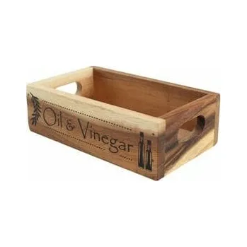 Nádoba na olej a ocet T&G WoodWare T&G WOODWARE Stojan na olej a ocet BAROQUE, dřevo akát rustik, 18x10x5cm