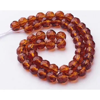 Korálek Korálky broušené/ohňovky - hnědá tmavá > Ø12mm (250 gramů)