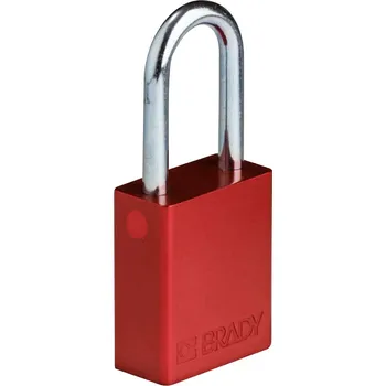 Visací zámek Hliníkový zámek s ocelovým okem SafeKey standard,červená,1 ks