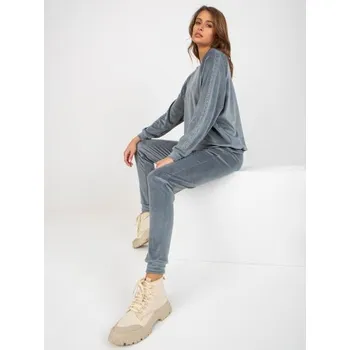 Dámská velurová souprava KOLLEN tmavě modrá