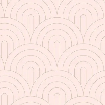 Tapeta Růžová vliesová tapeta, geometrický obloukový vzor 139217, Art Deco, Esta