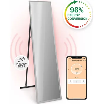 Infrazářič Klarstein La Palma Smart 900W 160x40cm Topné zrcadlo Stříbrná (10039841)