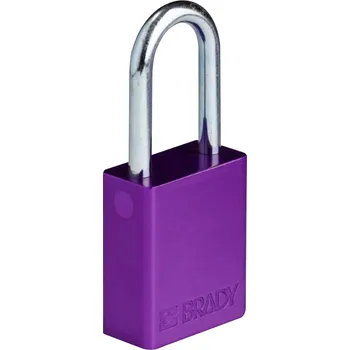 Visací zámek Hliníkový zámek s ocelovým okem SafeKey standard,fialová,1 ks