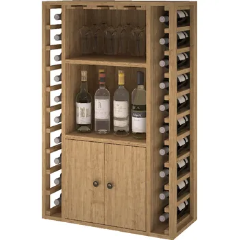 Stojan na víno Expovinalia Regál na víno CORULLÓN Materiál a odstín: Borovice s odstínem světlý dub