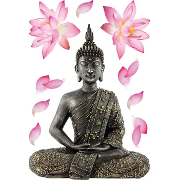 Samolepka / samolepící dekorace na zeď SM 3447, Buddha, AG Design
