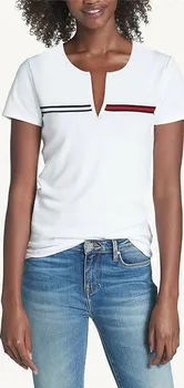 Dámské tričko Tommy Hilfiger Iconic stripe bílé split XXS