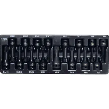 Autoklíč Nástrčné úderové klíče Spline Ribe 1/2'',16ks Richmann v úložném modulu