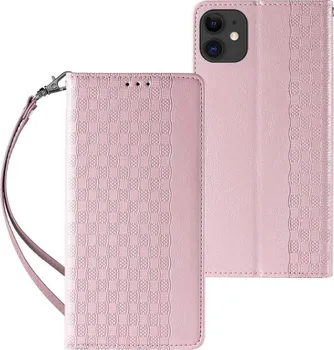 Pouzdro na mobilní telefon MG Magnet Strap pro Apple iPhone 12 růžové