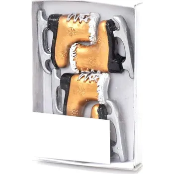 Vánoce Dekorace vánoční, polyresin, BRUSLE samolepící3,5 x 3,5 x 0,7 cm, 4ks/bal