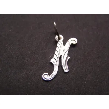 Přívěsek Písmenko N - stříbrný přívěsek