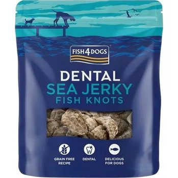 Pamlsek pro psa Fish4Dogs dentální pamlsky uzlíky s mořskou rybou 100 g