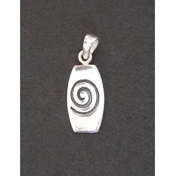 Přívěsek Placka se spirálou - stříbrný přívěsek