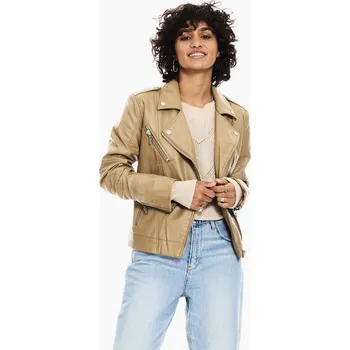 Dámská bunda Garcia dámský koženkový křivák béžový Velikost: XL