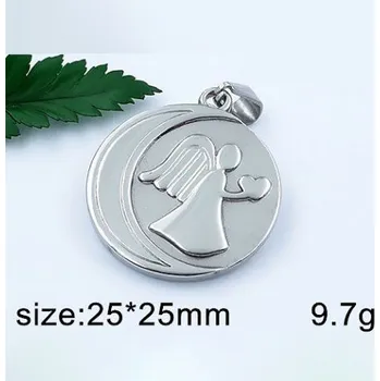 Přívěsek Anděl nesoucí srdce - ocelový přívěsek