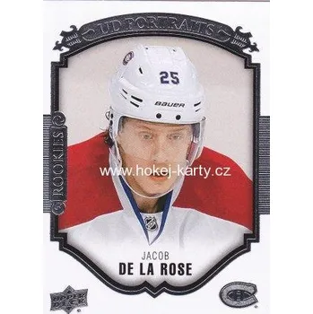 Karetní hra insert RC karta JACOB DE LA ROSE 15-16 UD Ser. 1 Portraits Rookies číslo P-56