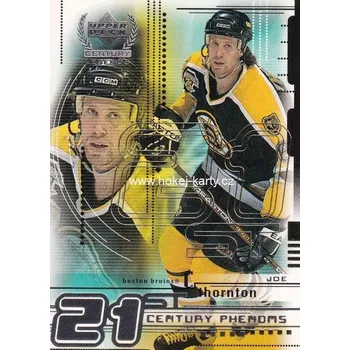 Sběratelská karetní hra insert karta JOE THORNTON 99-00 UD Century Legends Phenoms číslo 78