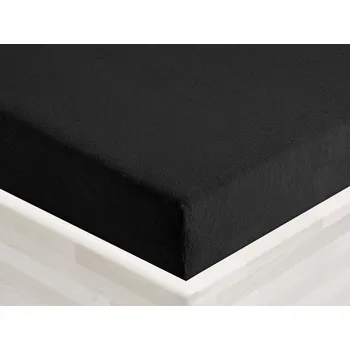 Prostěradlo Froté napínací prostěradlo FR-030 Černé 90 x 200 - výška 20 cm