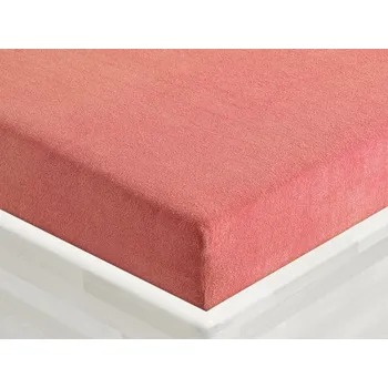 Prostěradlo Froté napínací prostěradlo FR-001 Korálové 90 x 220 - výška 20 cm