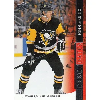 Sběratelská karetní hra insert karta JOHN MARINO 20-21 UD Ser. 1 Debut Dates číslo DD-20