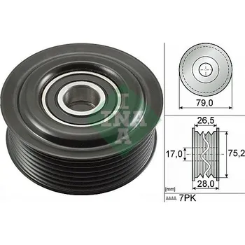 Vratná/vodicí kladka, klínový žebrový řemen Schaeffler INA 532 0609 10