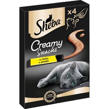 Pamlsek pro kočku SHEBA® Creamy Snacks s kuřecím masem 4×12 g
