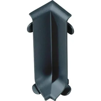 soklová lišta NOVÁK Vnitřní roh pro lištu 40mm lakovaná antracit matný, 2ks AASE 40-VR-A/RAL7016M