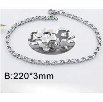 Řetízek Ocelový náramek - 22cm, 3mm