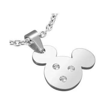 Přívěsek Hlava zvířete s třemi ozdobnými sklíčky - ocelový přívěsek